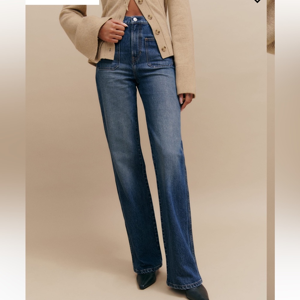 Reformation Alyssa High Rise Wide Leg Long Jeans
